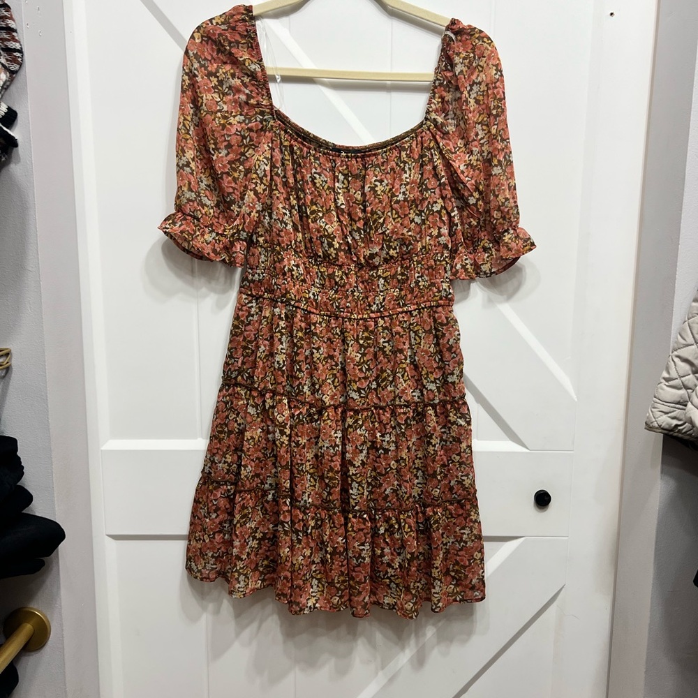 Trixxi Red Floral Mini Dress